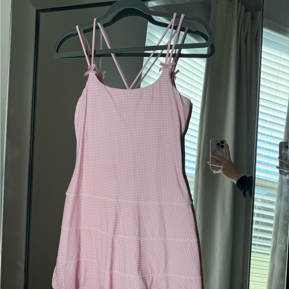 Altar'd State Pink Gingham Mini Dress